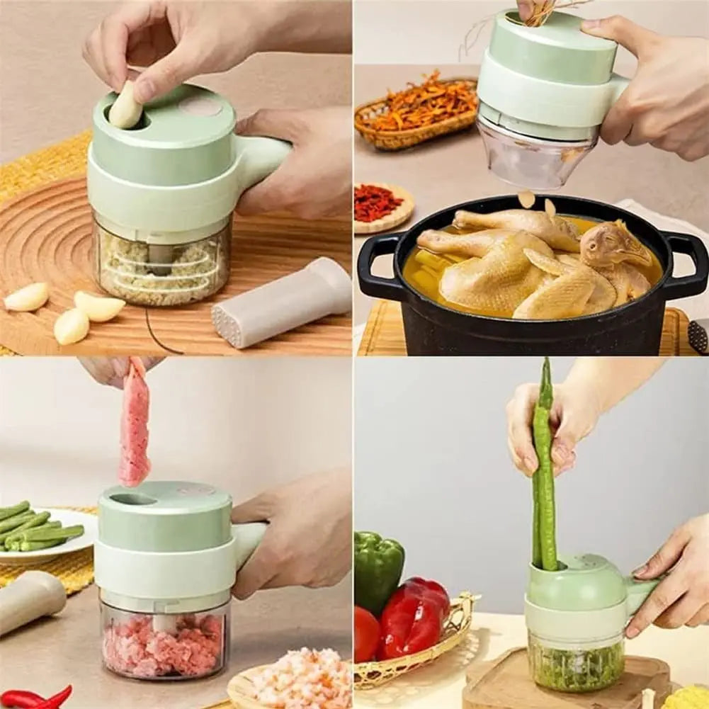 SwiftChop™ 4-in-1 Handheld Electric Veggie Slicer