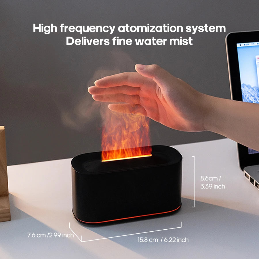 FlameAura™ Simulation LED Fire Diffuser & Humidifier