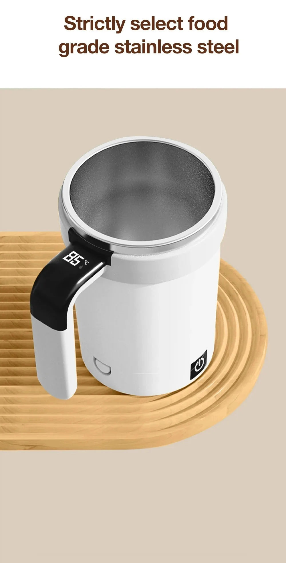 SwiftMix™ Auto Magnetic Self-Stirring Mug
