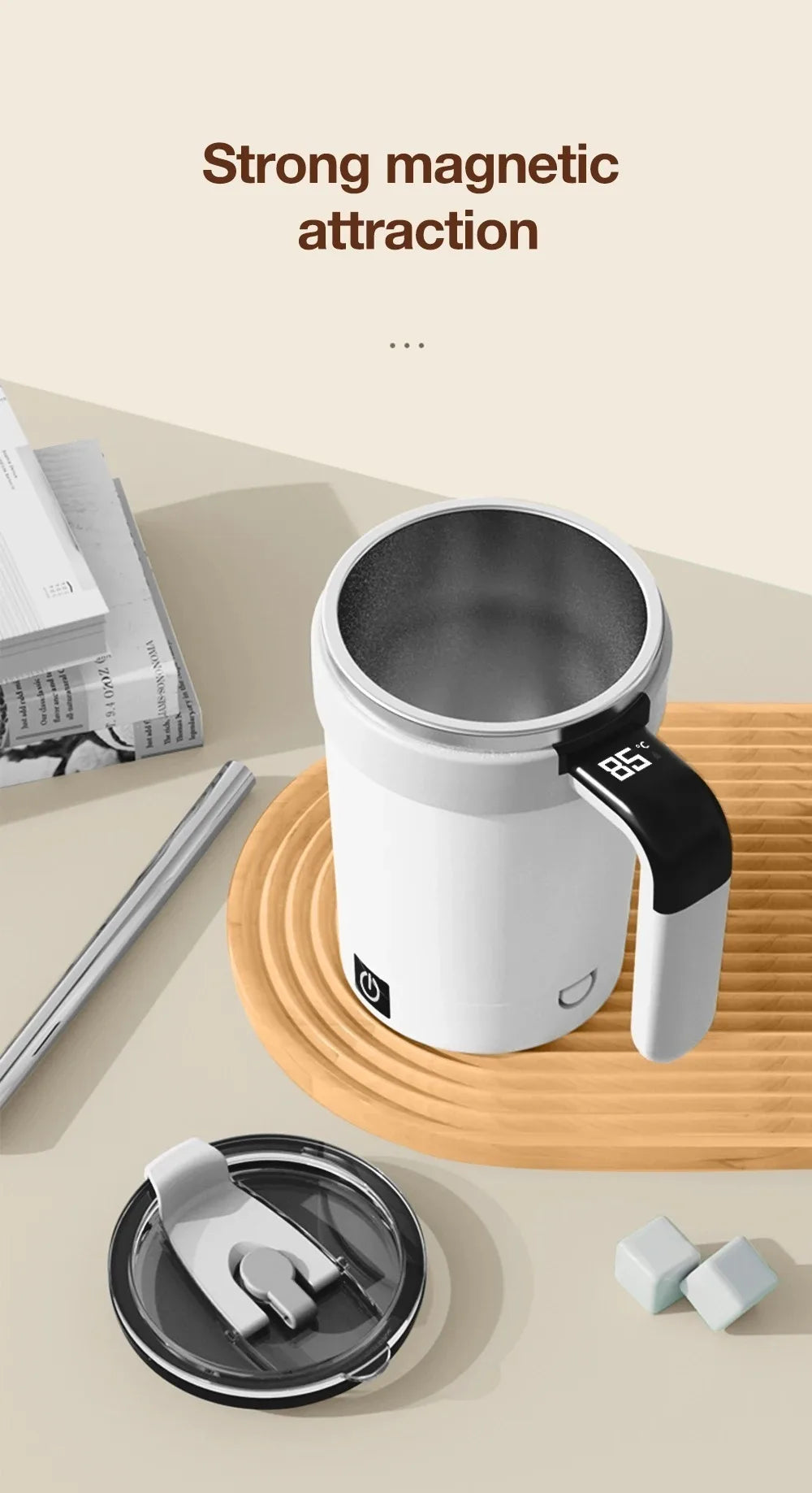SwiftMix™ Auto Magnetic Self-Stirring Mug