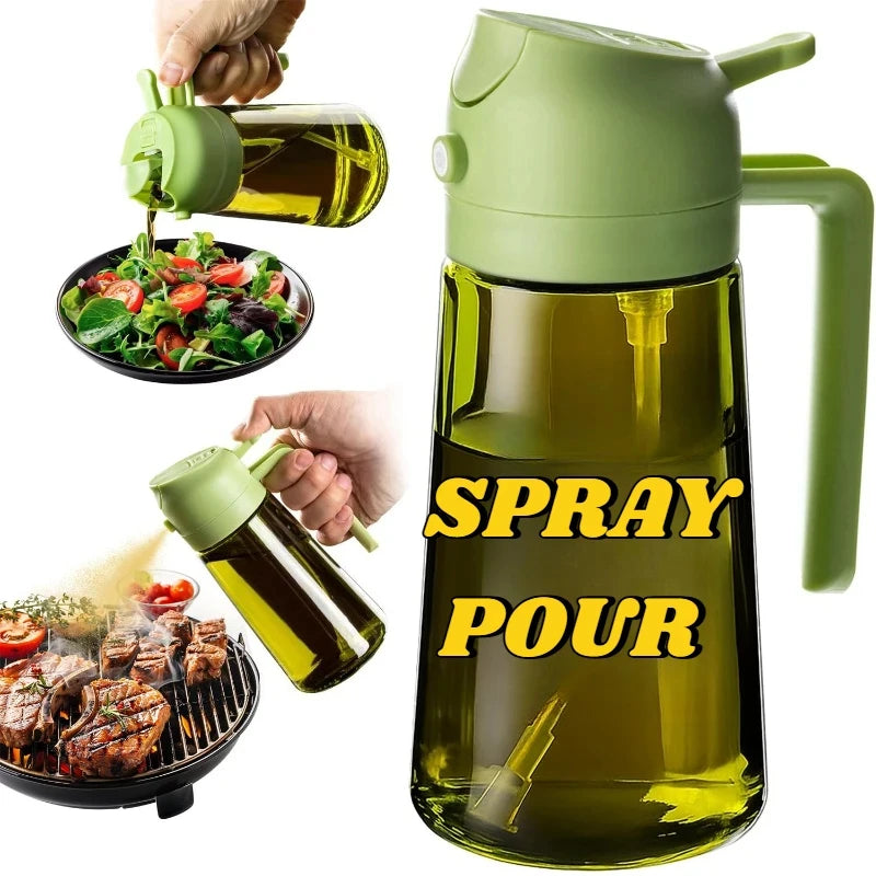 2-in-1 Glass Oil Sprayer & Pourer (470ml)