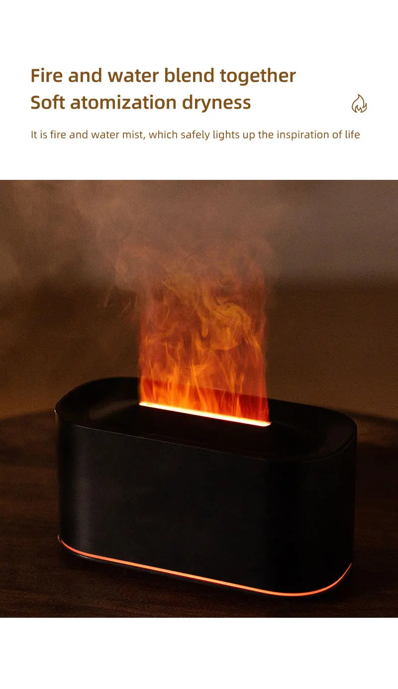 FlameAura™ Simulation LED Fire Diffuser & Humidifier