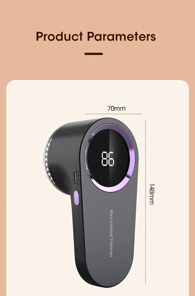 SwiftShave™ Digital LED Fabric & Lint Shaver