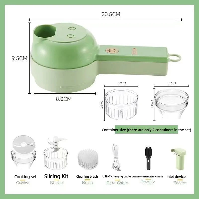 SwiftChop™ 4-in-1 Handheld Electric Veggie Slicer