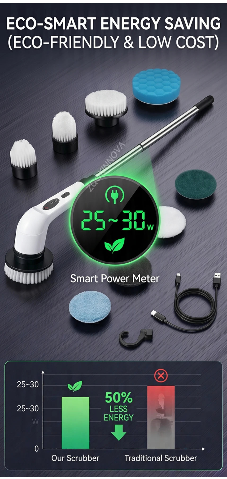 TurboScrub™ Cordless Electric Spin Scrubber