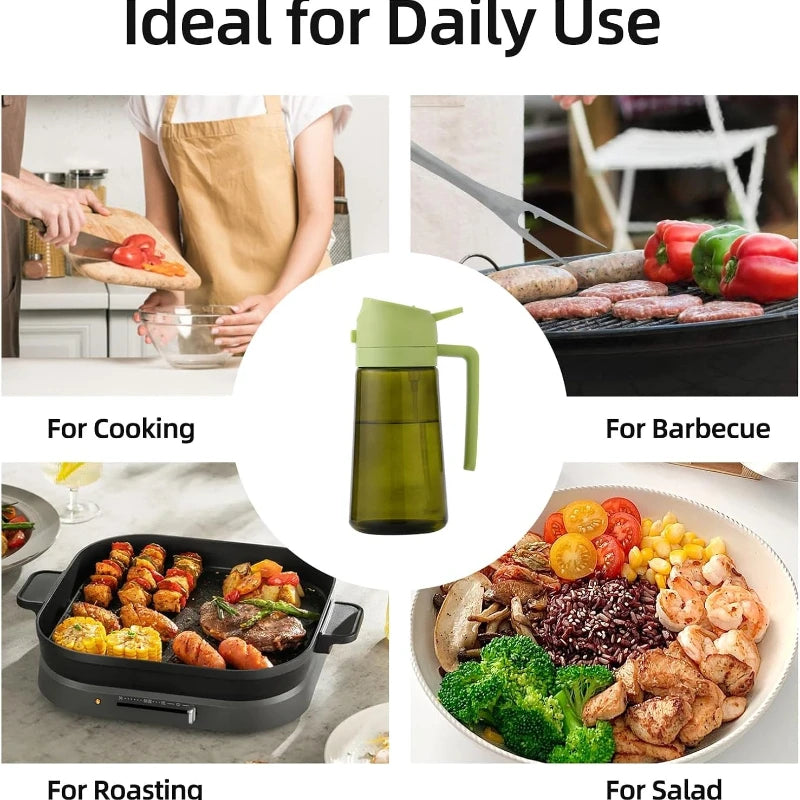 2-in-1 Glass Oil Sprayer & Pourer (470ml)