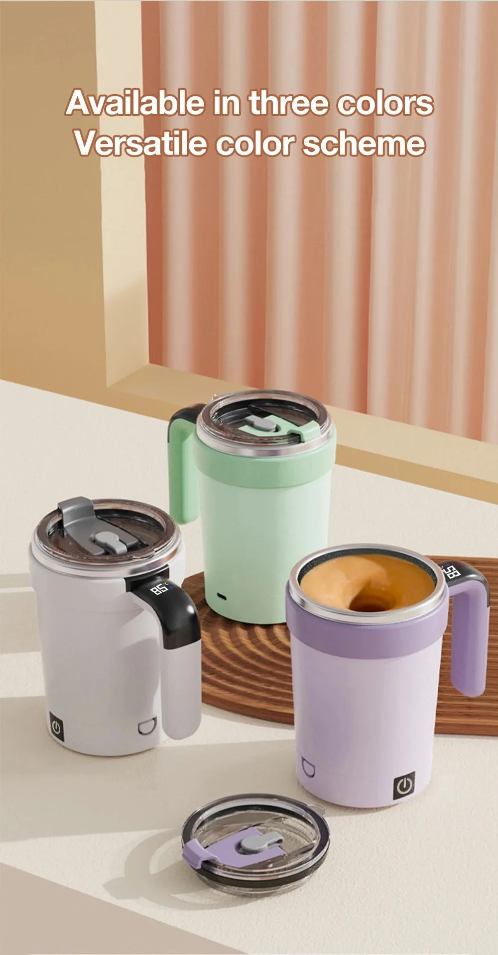 SwiftMix™ Auto Magnetic Self-Stirring Mug