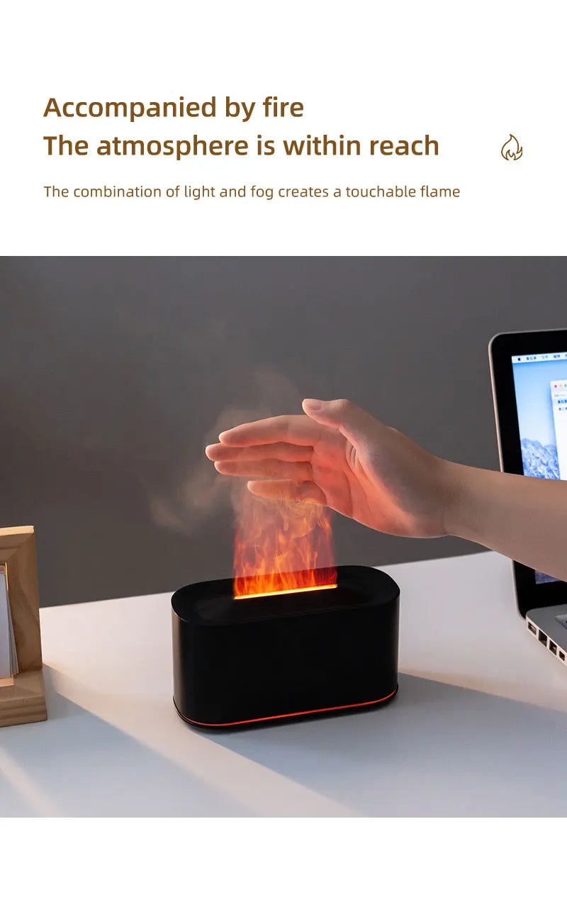 FlameAura™ Simulation LED Fire Diffuser & Humidifier