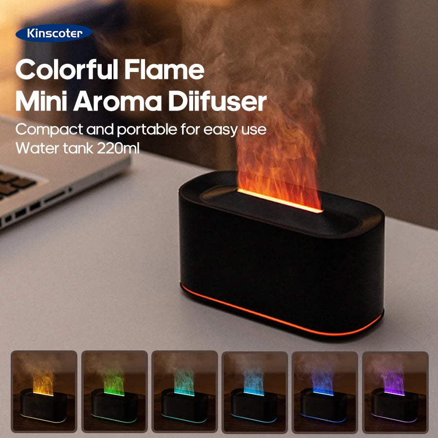 FlameAura™ Simulation LED Fire Diffuser & Humidifier