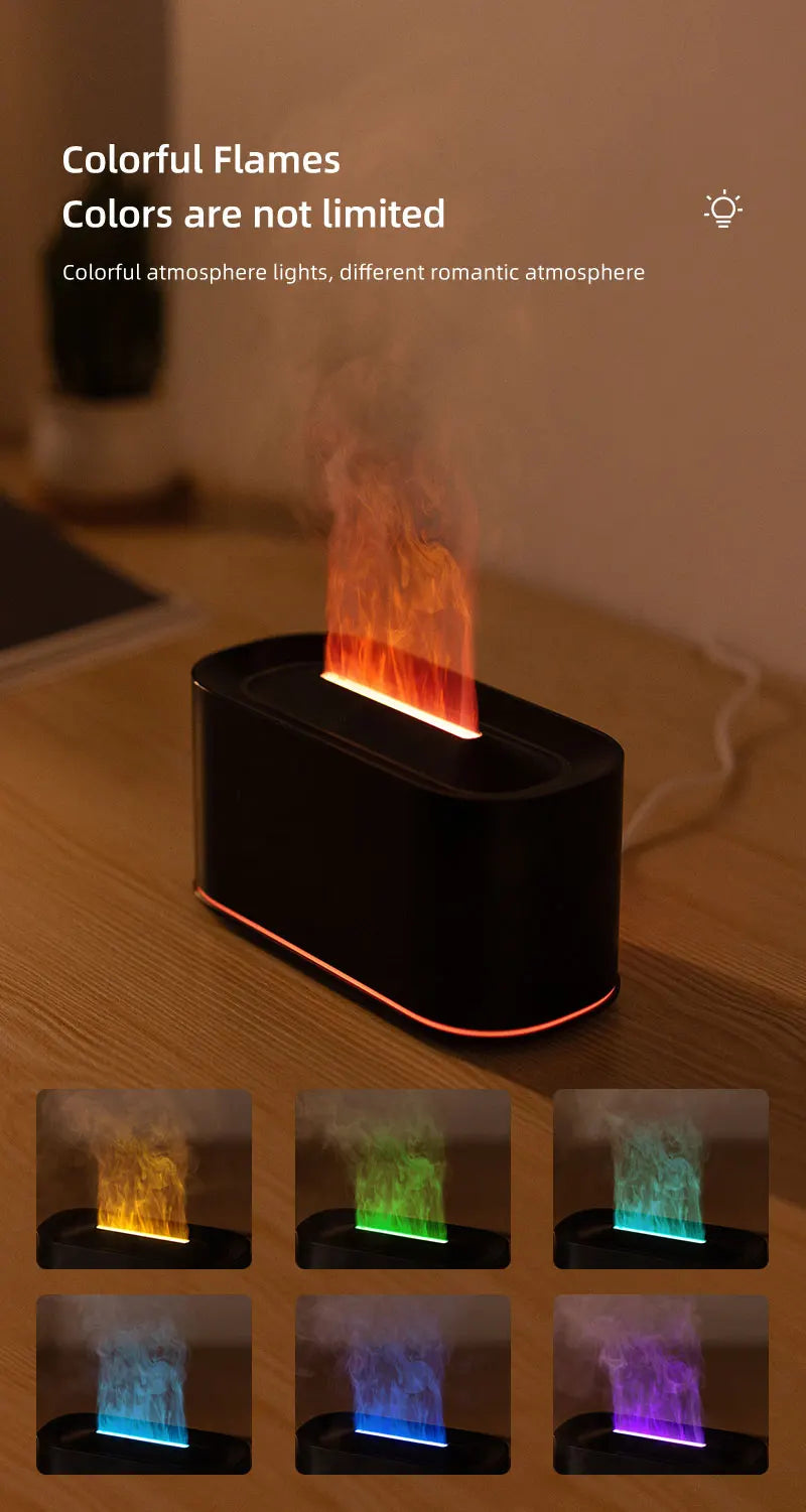 FlameAura™ Simulation LED Fire Diffuser & Humidifier