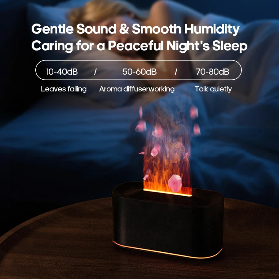 FlameAura™ Simulation LED Fire Diffuser & Humidifier