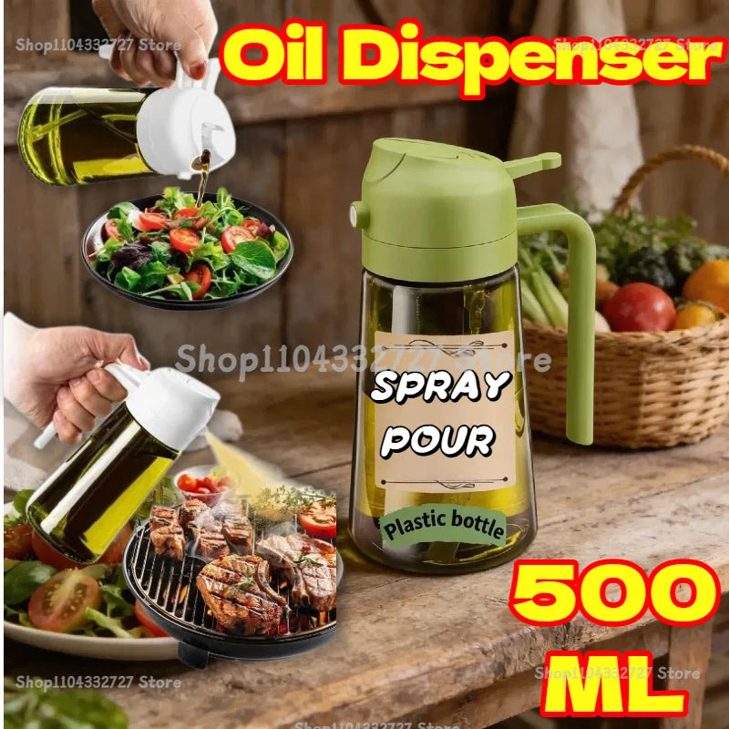 2-in-1 Glass Oil Sprayer & Pourer (470ml)