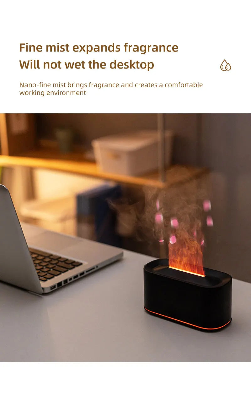 FlameAura™ Simulation LED Fire Diffuser & Humidifier