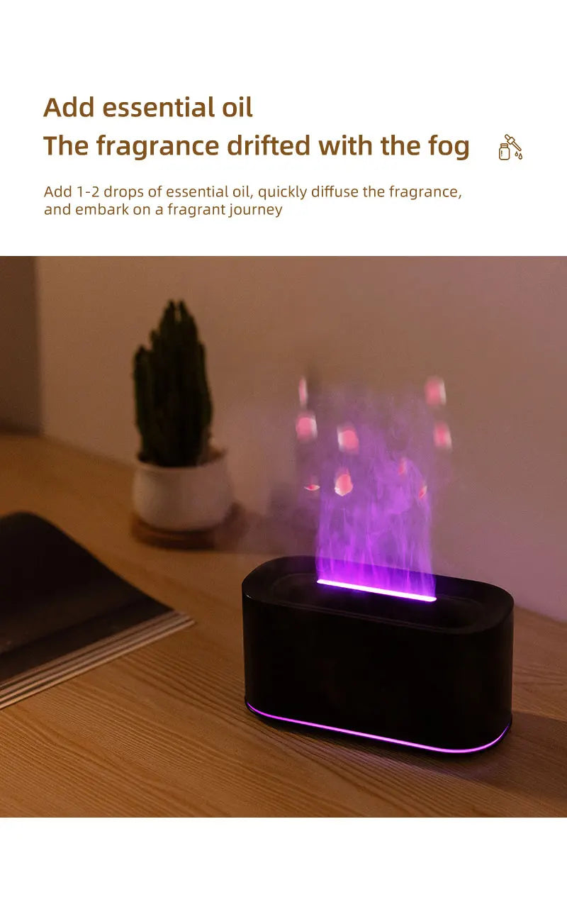 FlameAura™ Simulation LED Fire Diffuser & Humidifier