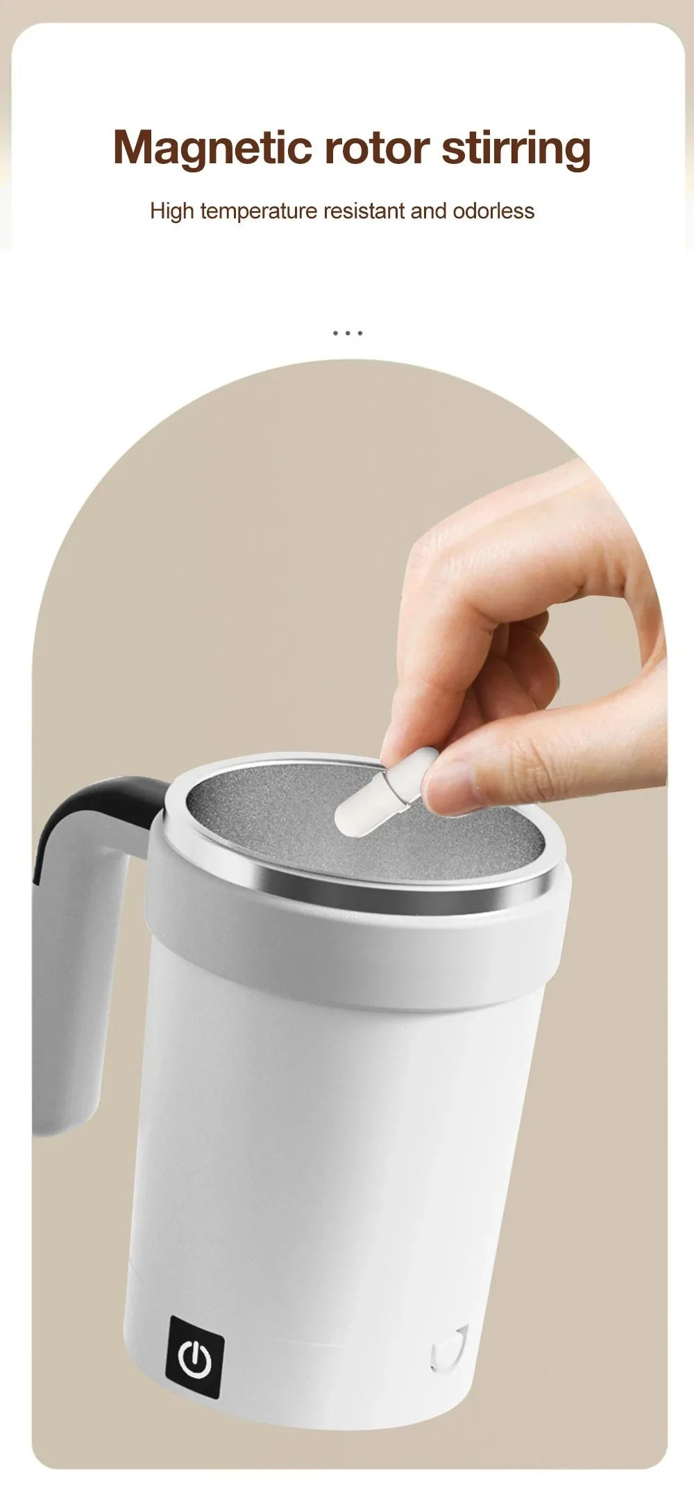 SwiftMix™ Auto Magnetic Self-Stirring Mug