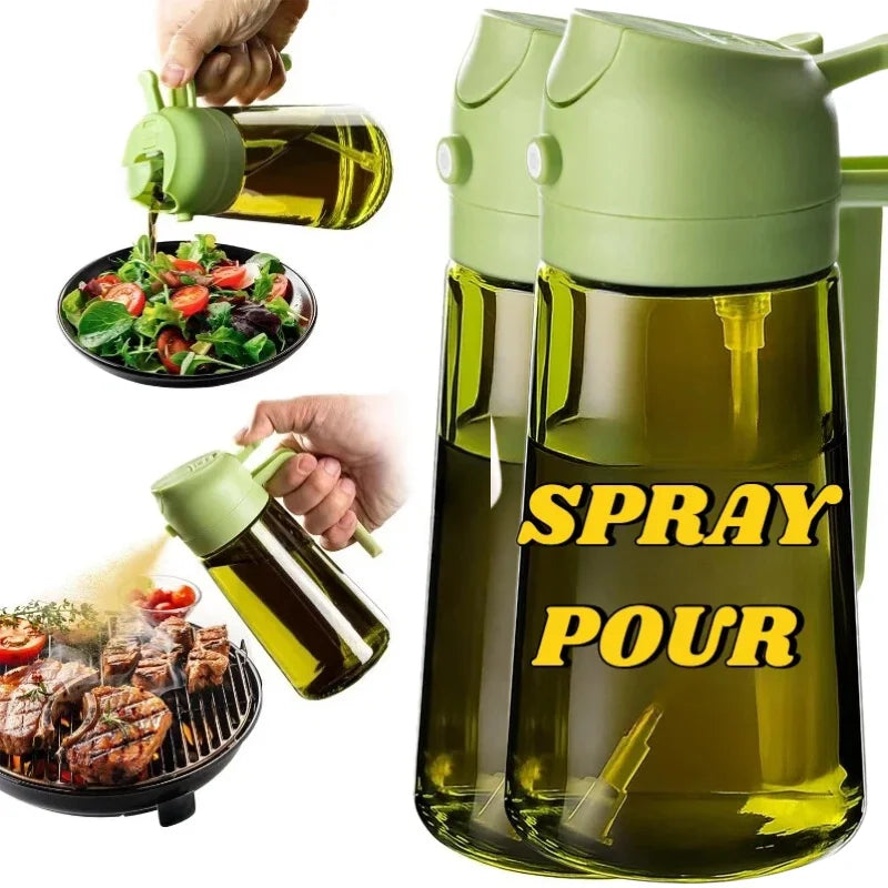 2-in-1 Glass Oil Sprayer & Pourer (470ml)