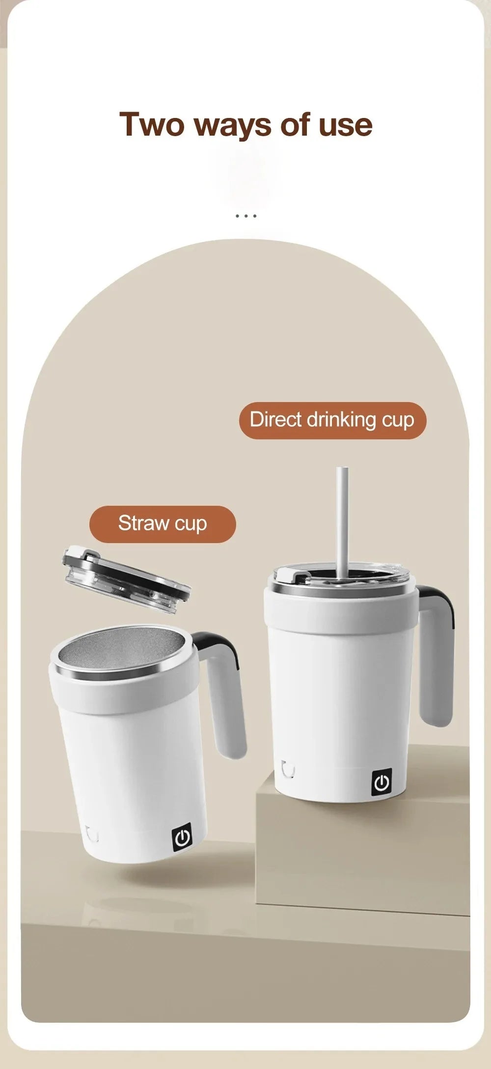 SwiftMix™ Auto Magnetic Self-Stirring Mug
