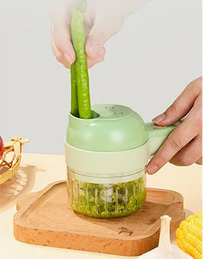 SwiftChop™ 4-in-1 Handheld Electric Veggie Slicer
