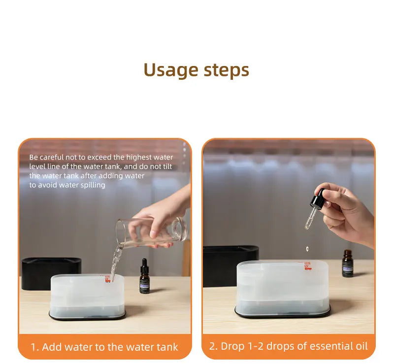 FlameAura™ Simulation LED Fire Diffuser & Humidifier