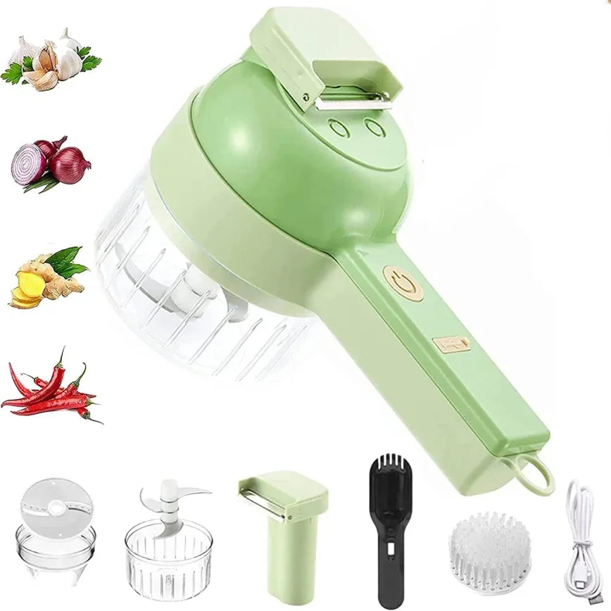 SwiftChop™ 4-in-1 Handheld Electric Veggie Slicer