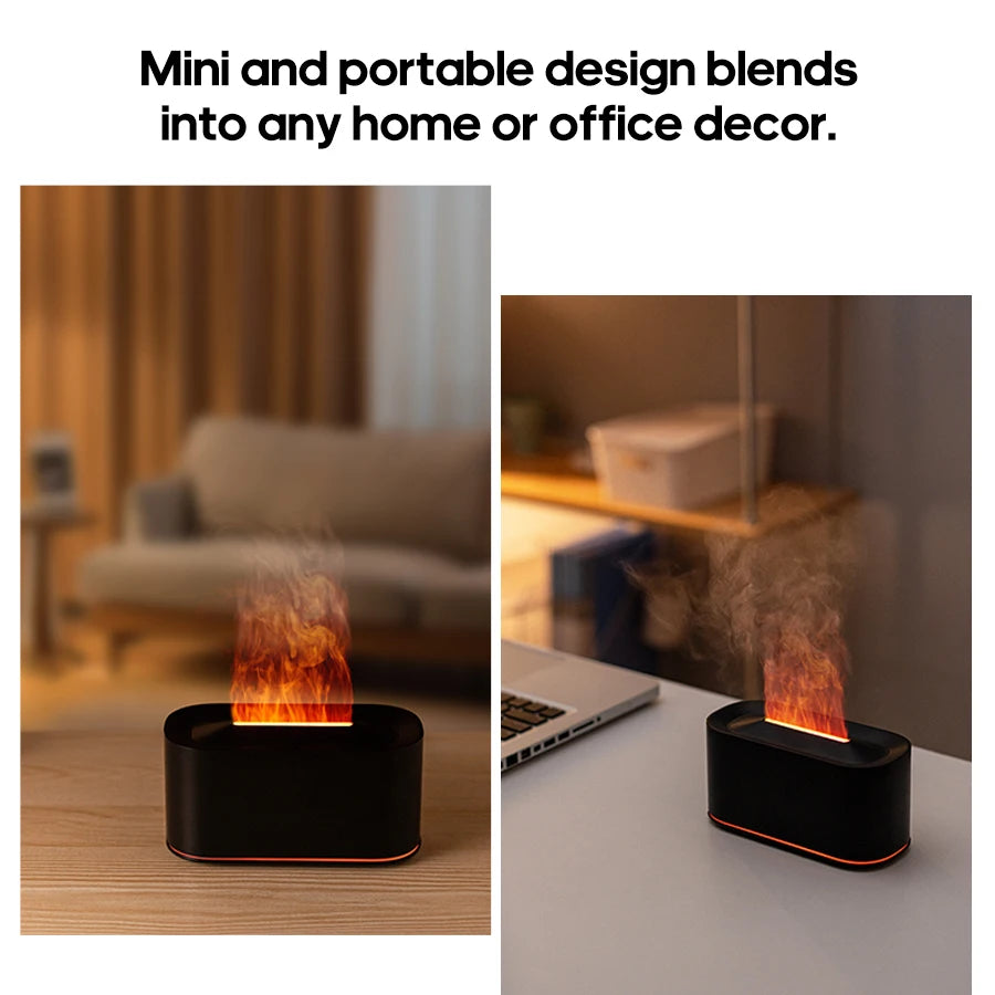 FlameAura™ Simulation LED Fire Diffuser & Humidifier
