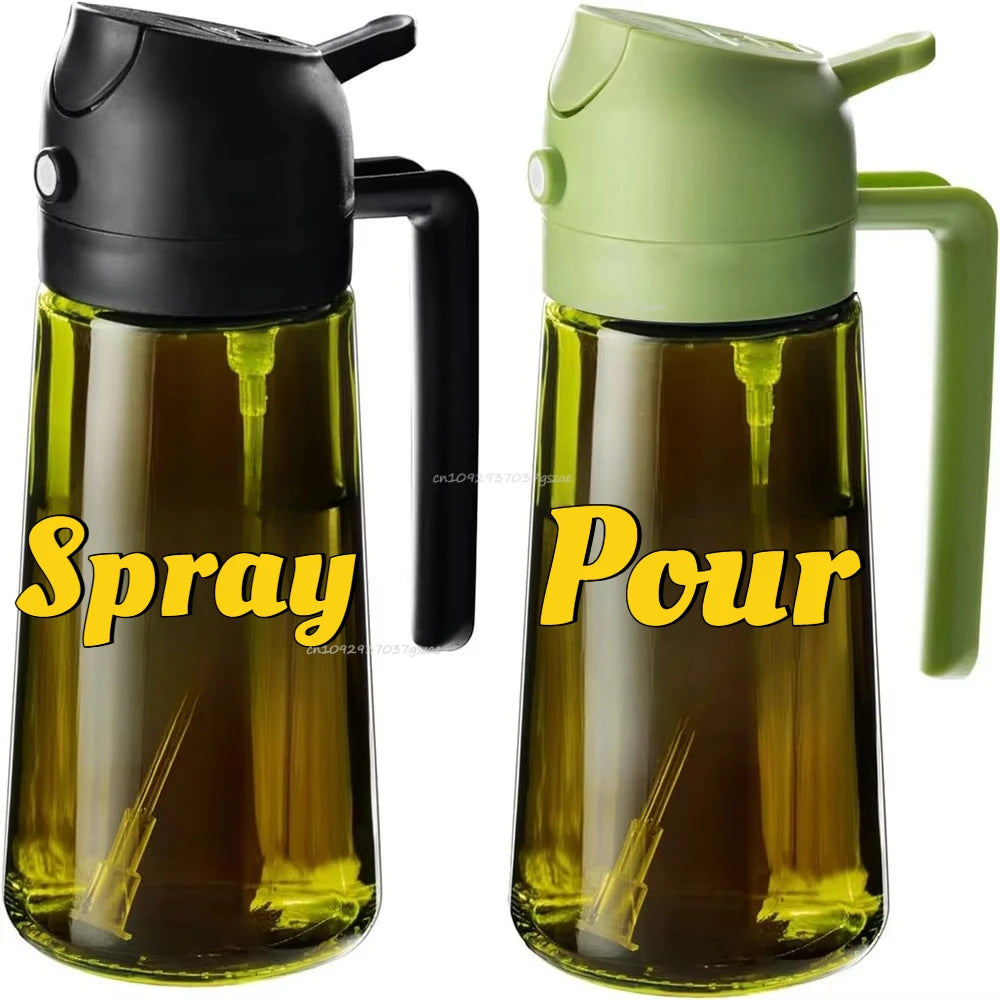 2-in-1 Glass Oil Sprayer & Pourer (470ml)