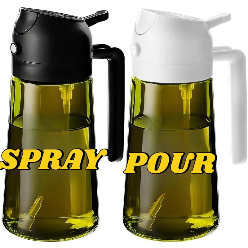 2-in-1 Glass Oil Sprayer & Pourer (470ml)