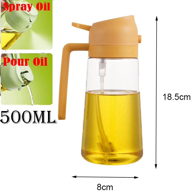 2-in-1 Glass Oil Sprayer & Pourer (470ml)