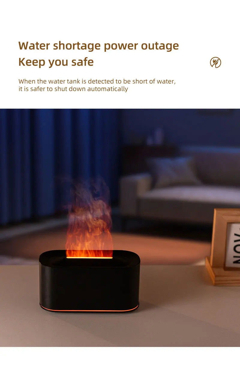 FlameAura™ Simulation LED Fire Diffuser & Humidifier