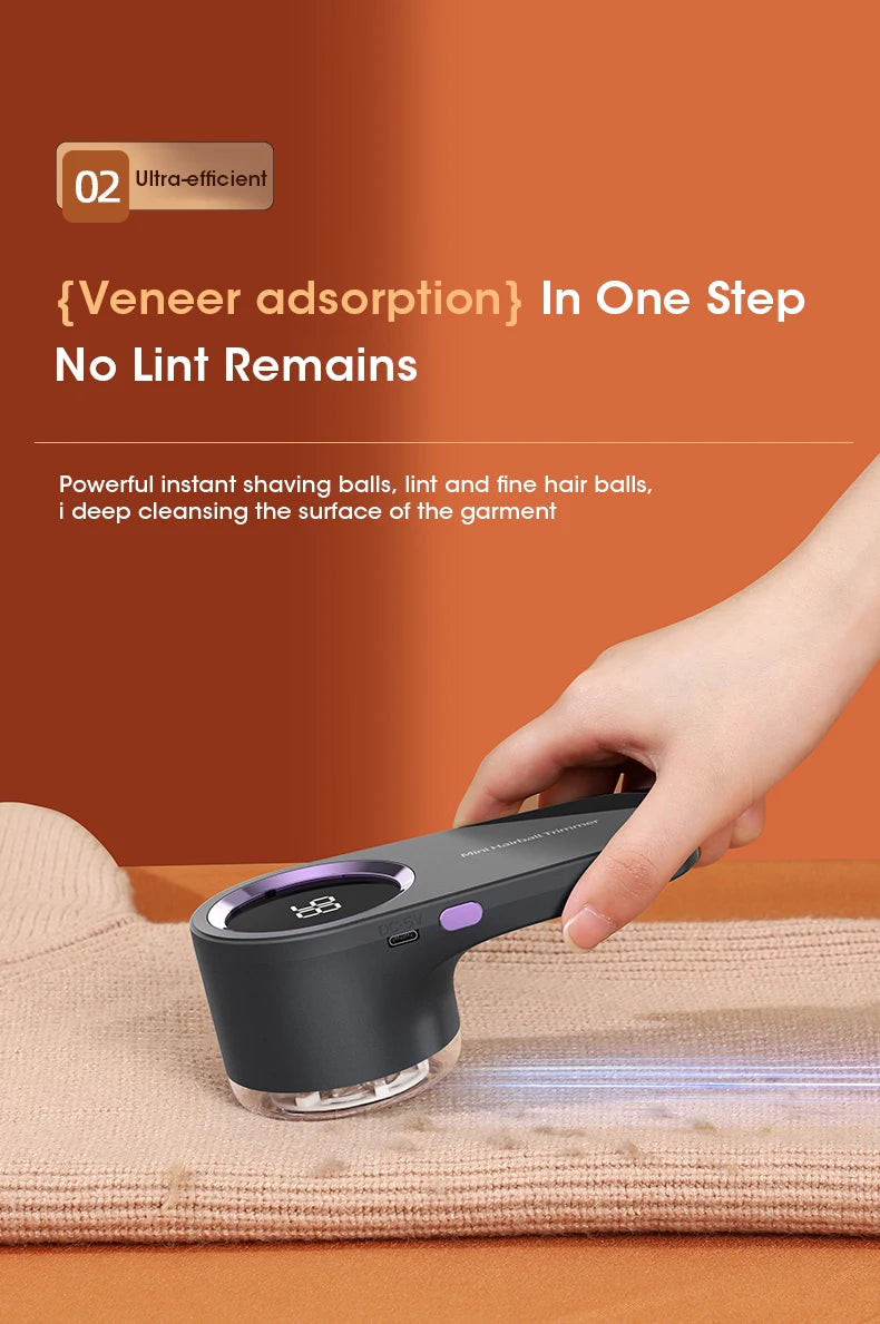 SwiftShave™ Digital LED Fabric & Lint Shaver