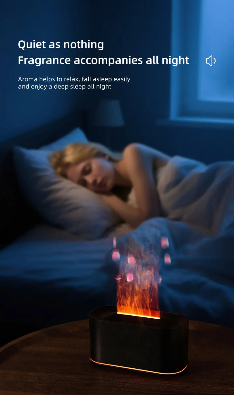 FlameAura™ Simulation LED Fire Diffuser & Humidifier