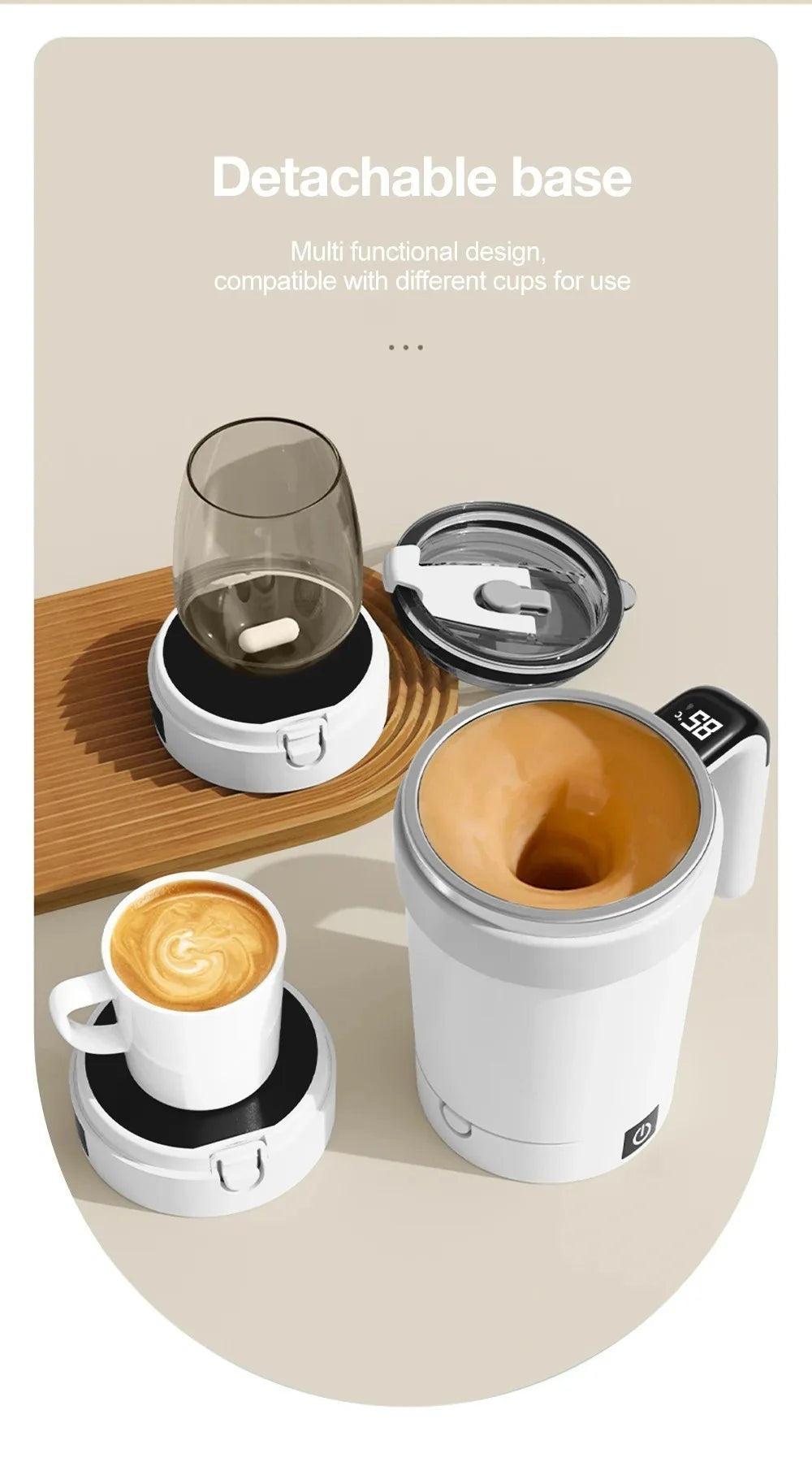 SwiftMix™ Auto Magnetic Self-Stirring Mug