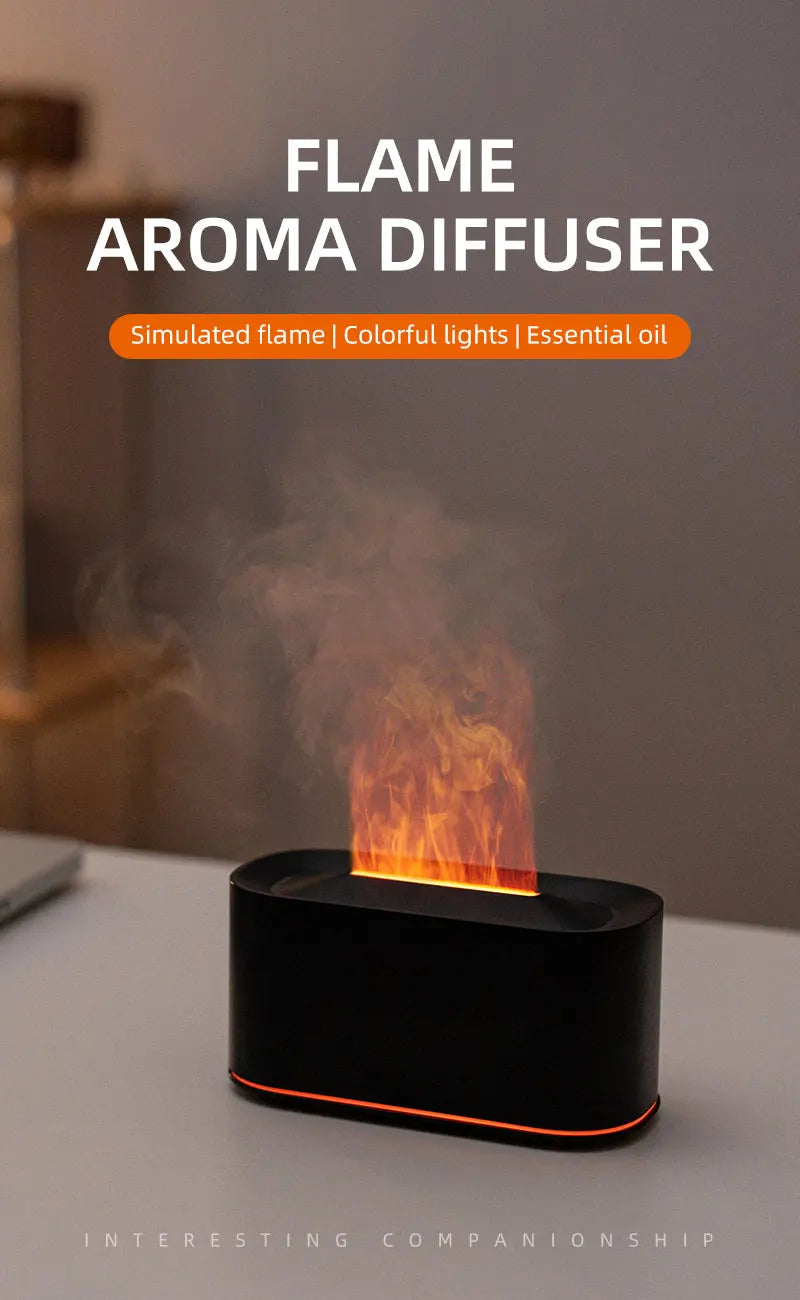 FlameAura™ Simulation LED Fire Diffuser & Humidifier